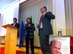 Ferrara e Bersani nel recente incontro del segretario nazionale del Pd a Novara